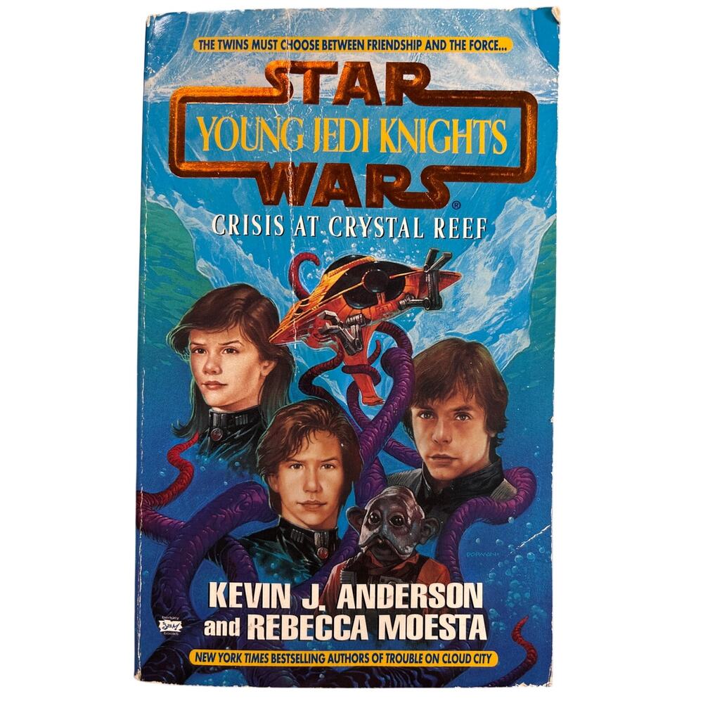 Star Wars Young Jedi Knights Crisis at Crystal Reef book first print y2k 90s VTG
